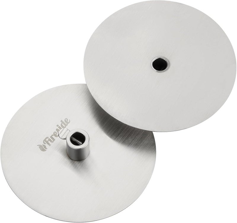 TURBRO Universal Grill Rotisserie Gyros Disc, 304 Stainless Steel, Fits 1/2” or 3/8" Hexagon, 3/8" or 5/16" Square Spit Rods, Compatible with Most Grills, for Outdoor BBQ, Set of 2 Discs - Image 1